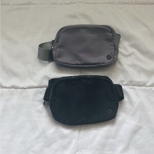 lululemon athletica Men's Black and Gray Belt Bags